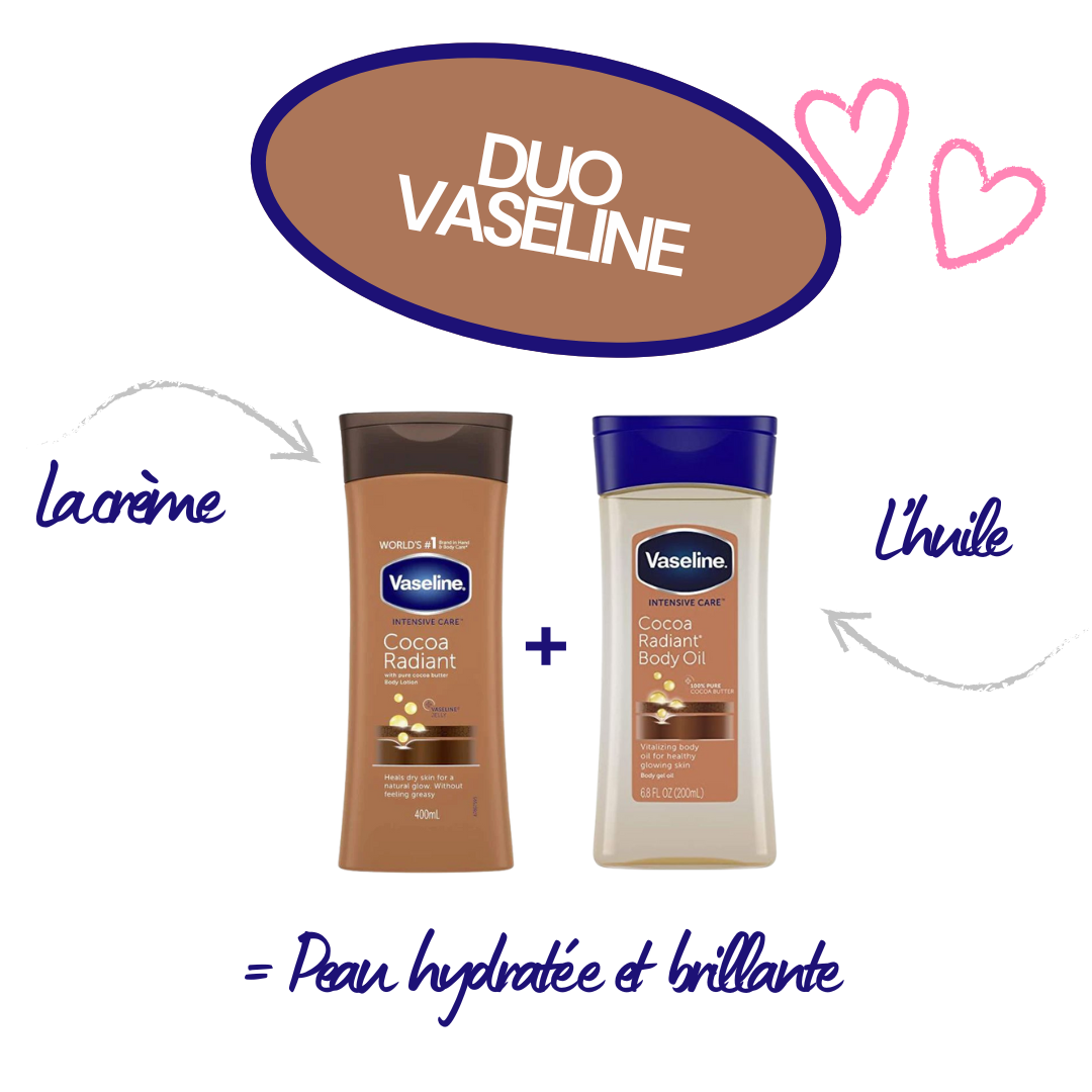 Lotion et Huile Vaseline Cocoa Radiant
