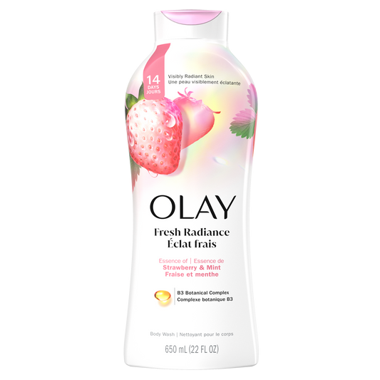 Olay Body Wash – Fresh Radiance Fraise & Menthe - 650ml